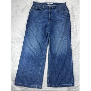 Hudson 33 Jodie Wide Leg Jeans Womens Blue Excellent High Rise Bootcut